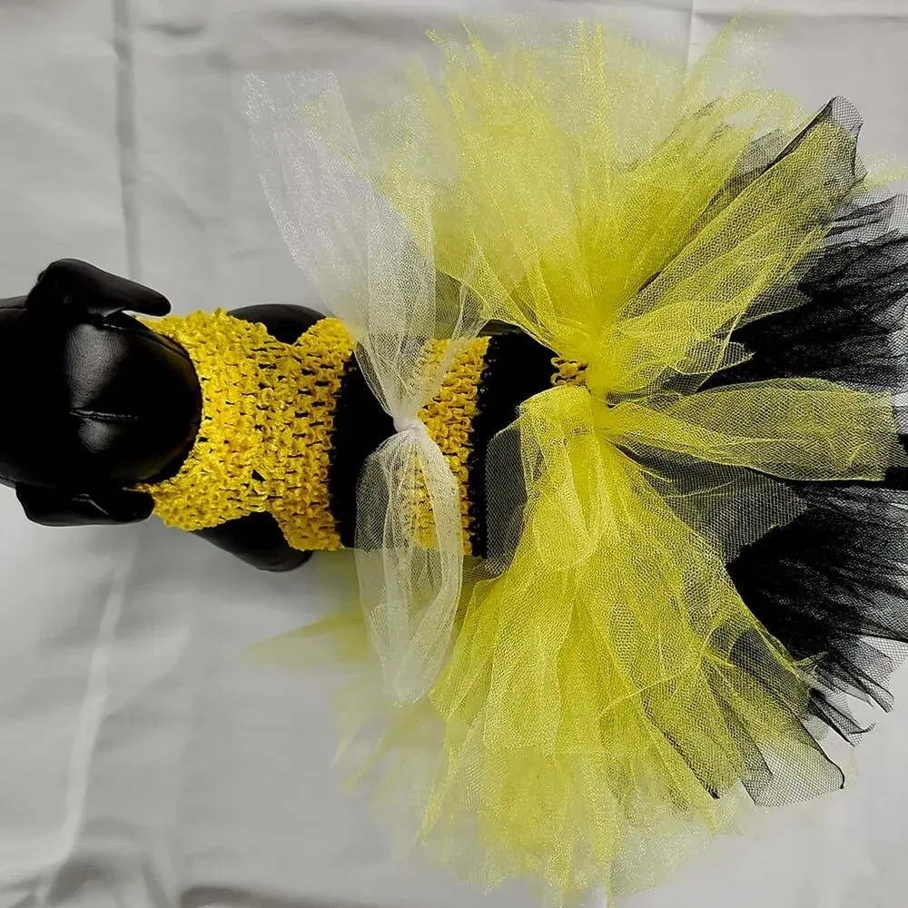 Handmade Bumblebee Pet Tutu Dress – Small Dog Costume NWT Yellow/Black